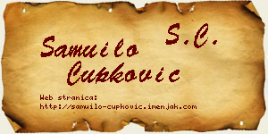Samuilo Čupković vizit kartica